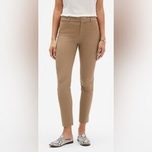 Banana Republic Sz 10 Tan Sloan Straight Washable Bi-Stretch Trouser Pants NEW